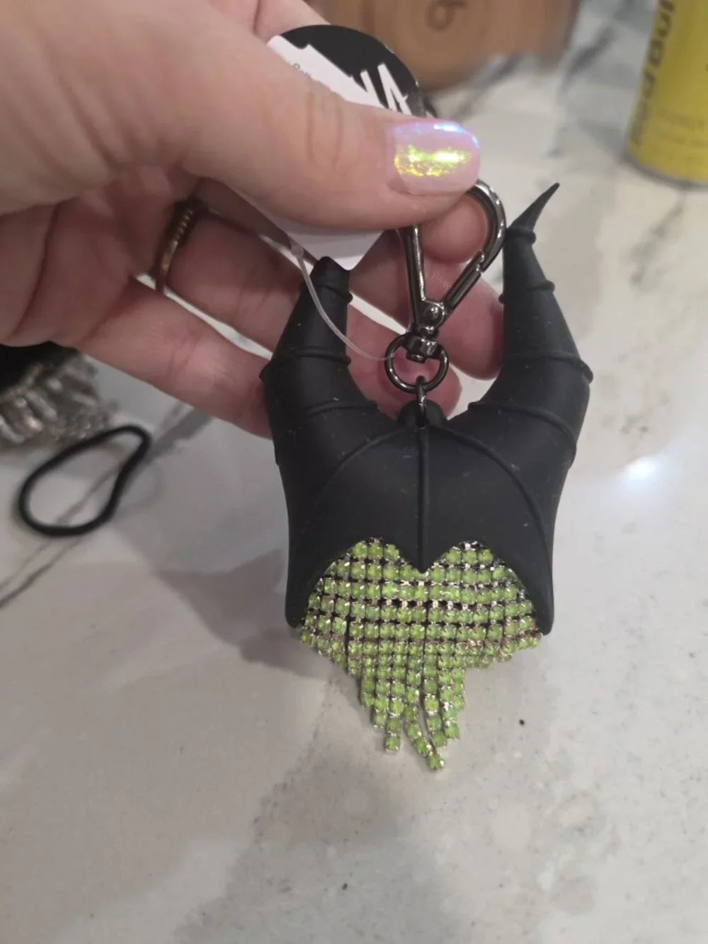 Disney Maleficent Glow-In-The-Dark PocketBac Sanitizer Holder With Rhinestones